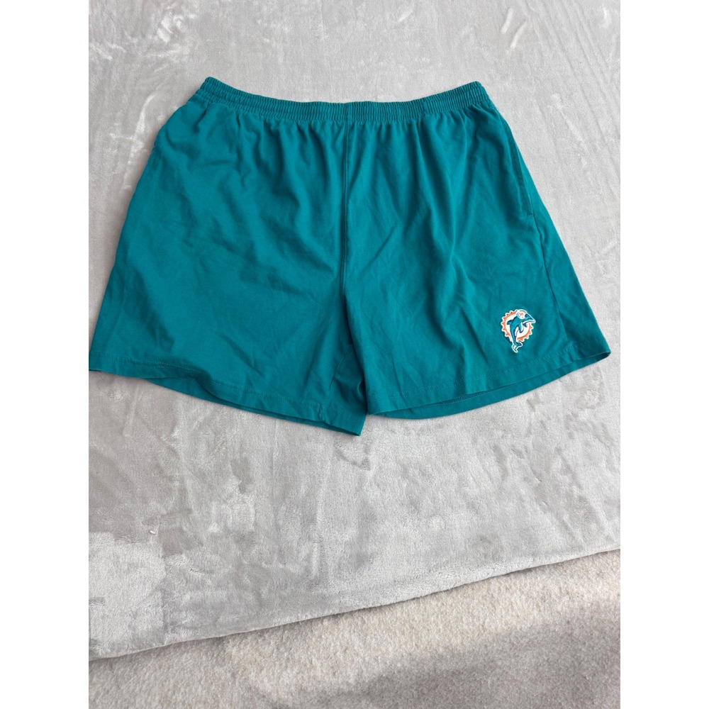 NFL Miami Dolphins Aqua Teal Knit Athletic Shorts Mens XL VF Imagewear Logo